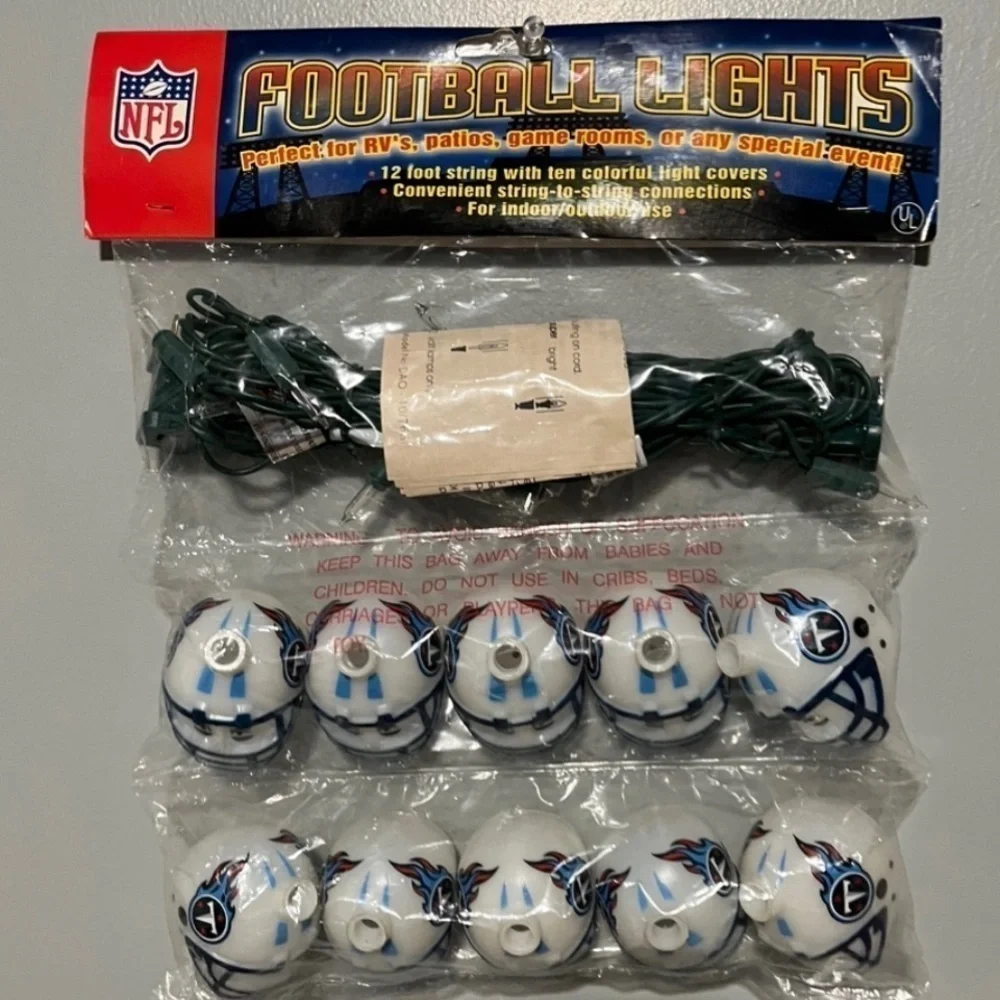 🏈 New TN Titans- Tennessee Titans Football Helmets Lights / Garland New